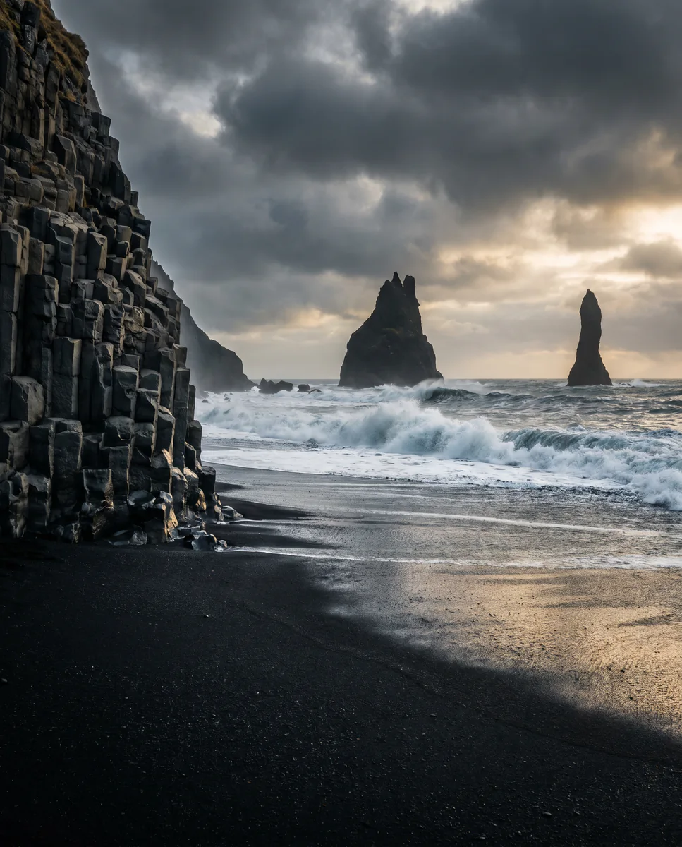 Reynisdrangar from cliff