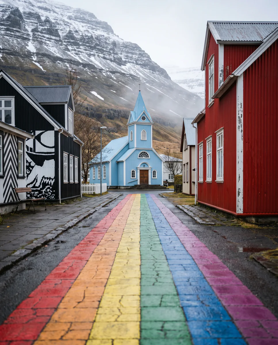 Coloured houses